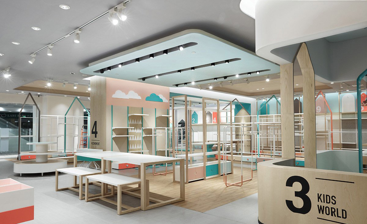 南京童裝店設(shè)計公司 童裝店裝修色彩的要點