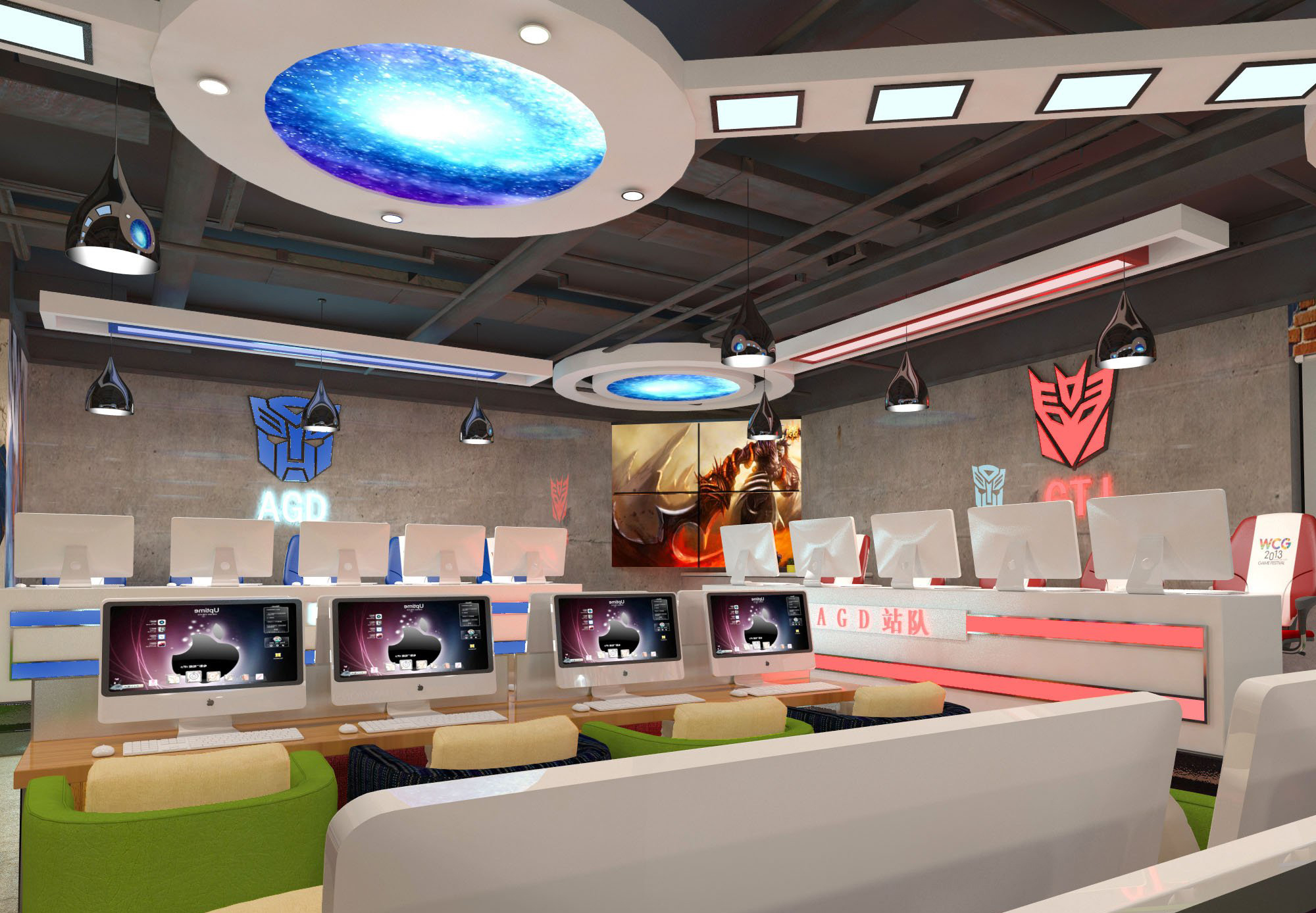 專業(yè)網(wǎng)咖裝修公司 網(wǎng)咖裝修招牌設計要求